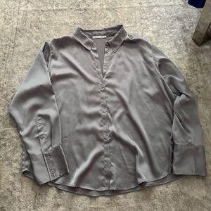 Abercrombie & Fitch Gray Button Down Shirt